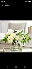 Nearly Natural Faux 10” ydrangea Arrangement,Artificial Flowers picture