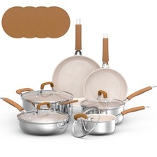 14 Piece BI-PLY Stainless Steel Cookware Set, Pots and Pans Set picture