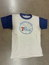 vintage 80s PHILADELPHIA 76ERS NBA WORLD CHAMPS 1983 t-shirt BASKETBALL Large  picture
