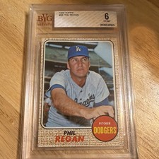 Topps 1968 Topps Phil Regan #88 Dodgers Graded Auto BAS 0006638965 picture
