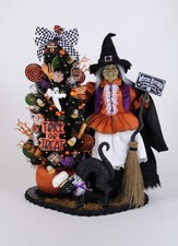 Karen Didion Originals HASC-09 Lighted Tricks or Treats Kitchen Witch picture