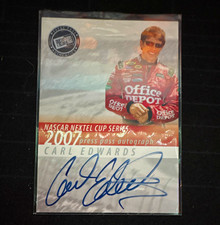 Press Pass 2007 Autographs Carl Edwards NASCAR Signed Autograph Insert Card picture