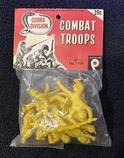 Vintage 50s-60s Plasticraft Cobra Division Combat Troops bag No. 939 Army Men picture