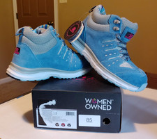 NEW Moxie Trades Trisha Blue Work Boots Shoes Sz 9.5 Safety Comp Toe picture