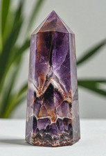 Superb Blue AMETHYST Crystal Tower Healing Wand Reiki Stone Decor Gift 170mm picture