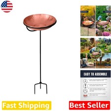 Elegant Hand-Hammered Copper Bird Bath/Feeder - 34