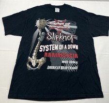 Slipknot System of a Down Rammstein Pledge of Allegiance POA Tour 2001 Black XL picture