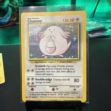 Wizards of the Coast Pokémon TCG Chansey 3/102 Base Set Holo Rare EN 1999 120HP picture