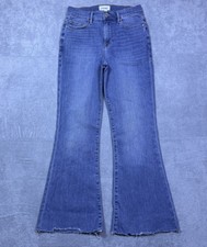 Frame Jeans Womens 26x26 Le Crop Flare Highrise Morning Blue Hippie USA Boho picture