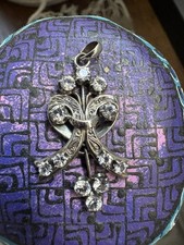 Vintage Sterling Silver 925 Lavalier Victorian pendant unmarked.   picture