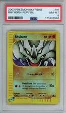 2003 Pokemon PSA 8 Rhyhorn Reverse Foil - 91/144 Skyridge NM-MINT picture