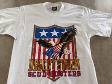 Vtg 1991 Screen Stars USA Desert Storm Scudbusters T-shirt Medium picture