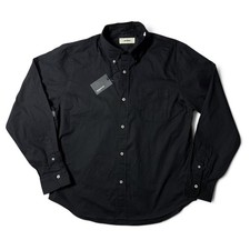 Buck Mason Perfect Oxford One Pocket Shirt Mens Size XL Black Button Down NWT picture