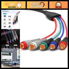 6FT Component Video & Audio RCA Cable - Supports 1080i for DVD, VCR, Projector picture