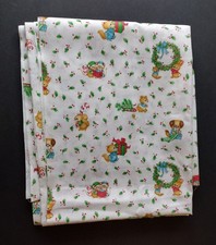Vintage Springs Mills Christmas Animals Cotton Fabric 3 Yd Continuous Pc 44