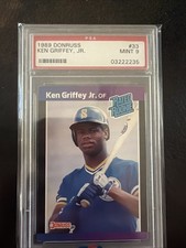 1989 Donruss - Rated Rookie Ken Griffey Jr #33 *Denotes on Back (RC) picture