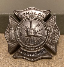 Vintage Obsolete Waynesboro Pa Fire Department Hat Badge picture