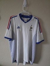 Vintage 2002 France Adidas Away Soccer Jersey Les Bleus World Cup Kit XL picture