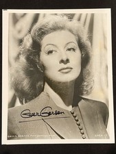 GREER GARSON Autographed Signed Studio Photo, 8x10 Glossy, Movie Star picture