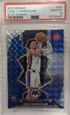 2021-22 Panini Mosiac Cade Cunningham #203 - Blue /99 (RC). PSA 10. picture