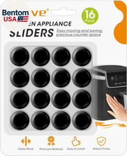Black Appliance Slider, 16 Pcs Self Adhesive Appliances Sliders Countertop Caste picture