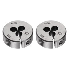 2pcs Round Threading Dies Metric M3 x 0.5 Thread Adjustable High Speed Steel Die picture