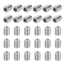 60Pcs M6x12mm Set Screws 304 Stainless Steel Cone Point Hex Socket Grub Screw) picture