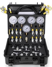 60Mpa Hydraulic Pressure Test Kit 5 Gauges 13 Couplings 14 Tee Connectors 5 Hose picture