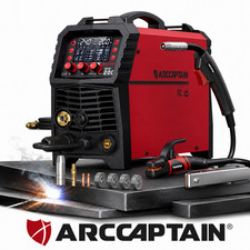 ARCCAPTAIN MIG Welder Aluminum 200Amp 6 in 1 LED Display Gas/Gasless MIG/Stick picture