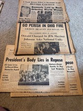 JFK newspapers x3 picture
