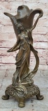 Hand Made Bronze Sculpture Gorgeous Detailed Vase French Original Figurine picture