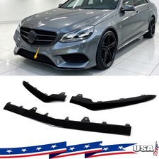 Gloss Black 3PCS Front Bumper Trim Molding For Benz W212 E-Class E350 2014-2016 picture