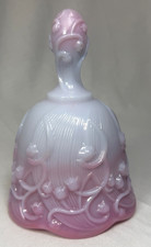 Vintage Fenton BLUE BURMESE Lilly of the Valley Bell LTD ED Spcl Order picture