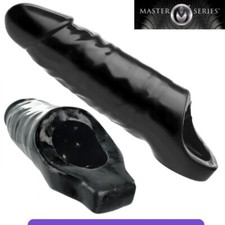 Huge XL Penis Enhancer Enlarger Male Extension Sleeve Girth Penis Hollow Sheath picture