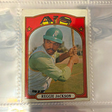 Topps 1972 Topps Reggie Jackson #435 Base Set Oakland Athletics Baseball Card picture
