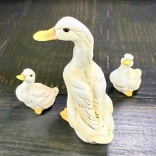 3-pc VTG Set of Duck Geese Farmhouse Figurines Made In Taiwan picture
