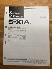 Original PIONEER S-X1A Speaker System Service Manual picture