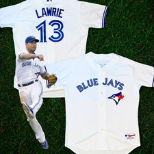Toronto Blue Jays Brett Lawrie #13 Majestic Authentic Jersey Size 52 2XL MLB USA picture