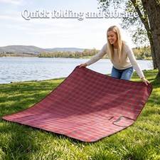 Waterproof Beach Mat Portable Camping Mat Outdoor Picnic Blanket Blue Red US picture