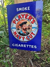 Players Porcelain Sign Cigarette Sign Shop Sign Tobacco Sign Players Navy Cut  picture