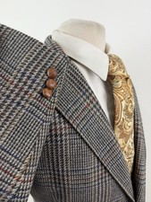 Vintage Austin Reed Men’s Glen Check Wool Tweed Sport Coat Blazer Jacket Sz 42 L picture