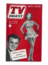 TV DIGEST Magazine Betty Luster Julius La Rosa 1954 Vintage TV Listings picture