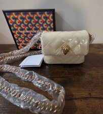 KURT GEIGER Nano Kensington Crossbody Cream Patent Leather NWT Boxed.  picture