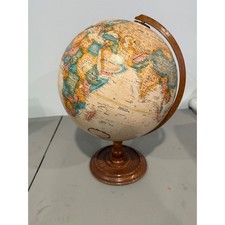 Vintage Replogle Terrestrial Globe with Wooden Base picture