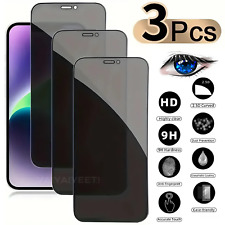 3X For iPhone 18 17 16 15 14 13 12 11 Pro Max SE Privacy Glass Screen Protector picture