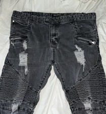 Authentic Men’s Balmain Biker Denim Jeans 1000% Authentic. Hard To Find Style. picture
