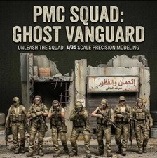 1/35 Scale Resin Figure Ghost Vanguard 7 Figures Unpainted Model Kit Toys picture