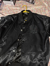 AEW The Young Bucks Elite Satin Snap-Front Jacket Black Red Green Licensed picture
