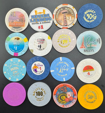 LOT Of 16 (sixteen) Casino Chips NEVADA -FREE Shipping picture