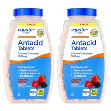 Equate Ultra-Strength Antacid Tablets, 1000 mg, Assorted Berries, 160 CT x 2 PK picture